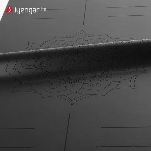 艾扬格 life A3101超大加宽天然橡胶瑜伽垫  矩阵条纹防滑工艺-超强抓地 稳固防滑 更大空间自由伸展 尺寸：2030*890mm 商品图0