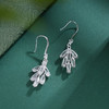 子佩集S925银【冰花淑叶】耳环【Z18589】纯银时尚玉兰花水滴2507 商品缩略图5
