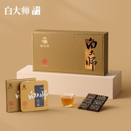 白大师茶叶白茶2017年寿眉福鼎白茶小方片礼盒装240g 商品图2