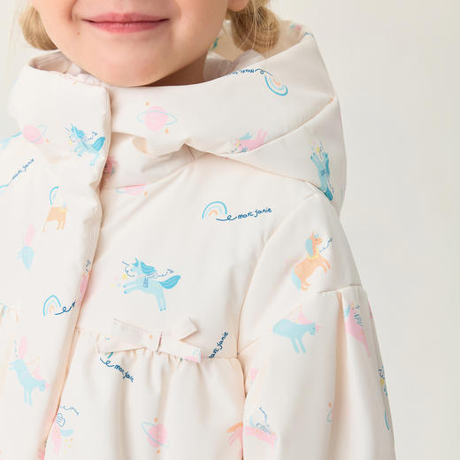 【无氟防泼水】马克珍妮女童芭蕾女孩花苞连帽棉服秋冬新款551576 商品图4