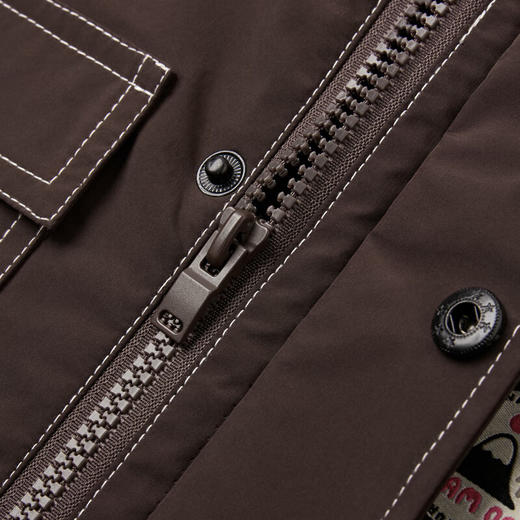 【MQD】男女大童秋季户外露营撞色工装风衣外套 商品图3