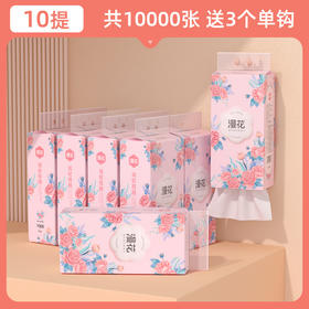 【品牌优选】买1次用1年【到手10提，10000张整箱】悬挂式10提装整箱家用纸巾饭店大包餐巾纸厕用卫生纸SA