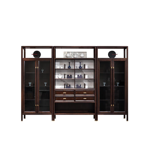 【新中式-中茶柜KD-Y-T8207】黑檀/客厅/茶室/茶柜 商品图0