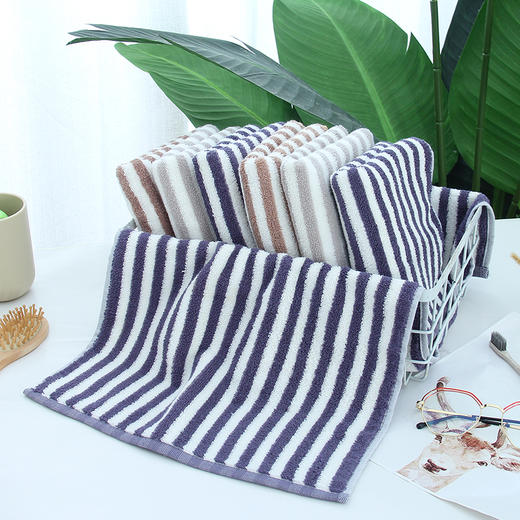 超柔格子毛巾  100%纯棉 两条装 商品图4