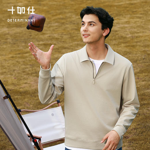 秋冬针织半拉链远红外保暖长袖显瘦POLO-P05-02 商品图0