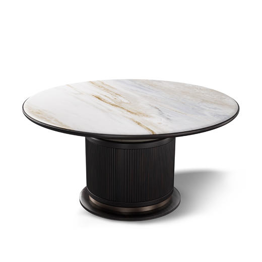 【新中式-圆餐桌KD-Y-T7008】黑檀/餐厅/圆餐桌 商品图1