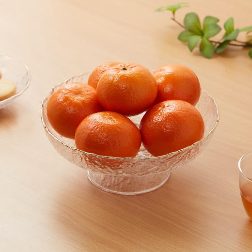 水果盘零食摆放盘高脚果盘金线玻璃高脚果盘 商品图1