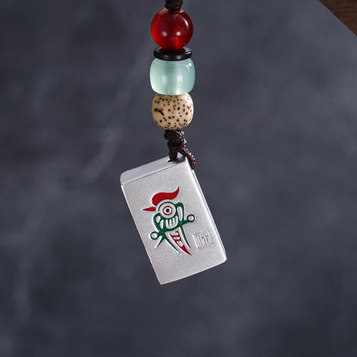 子佩集S999银【发财幺鸡】钥匙扣【ZXFYSK001】纯银麻将原创作品吉言把把胡2507 商品图4