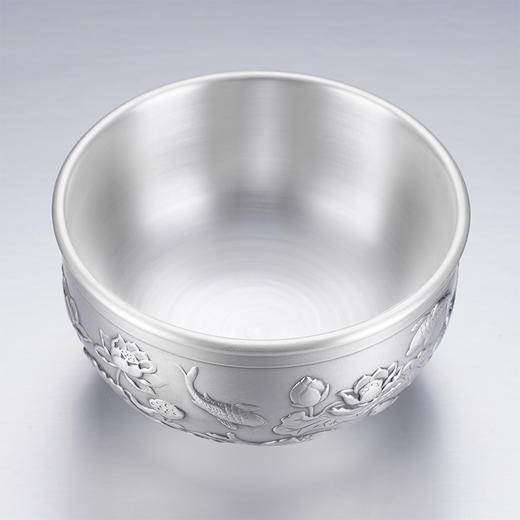 子佩集S999银【金玉满堂】摆件【BXF008024803】纯银餐具鱼莲吉言碗2507 商品图4