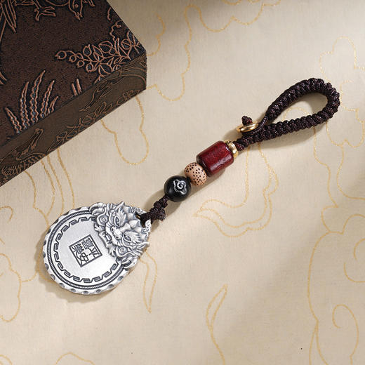 子佩集S999银【龙腾福跃】钥匙扣【HSYSK007】纯银小摆件吉言2507 商品图6