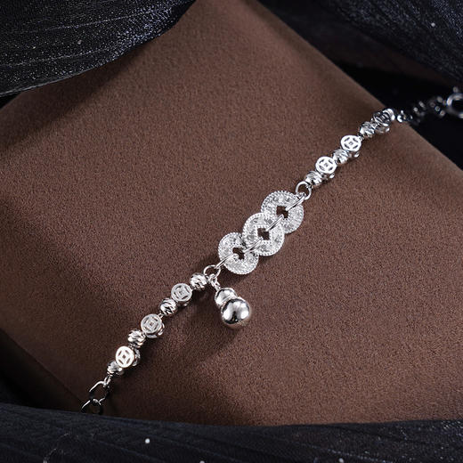 子佩集S925银【福禄财源】手链【SL070515】纯银时尚葫芦钱币2507 商品图5
