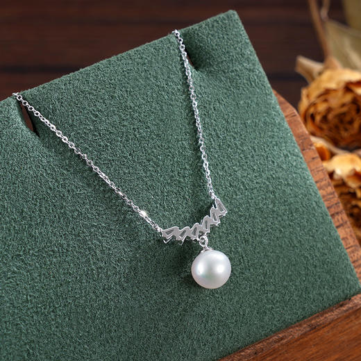 子佩集S925珍珠套链【YL-7774】纯银项链珍珠单排锆石2507 商品图3