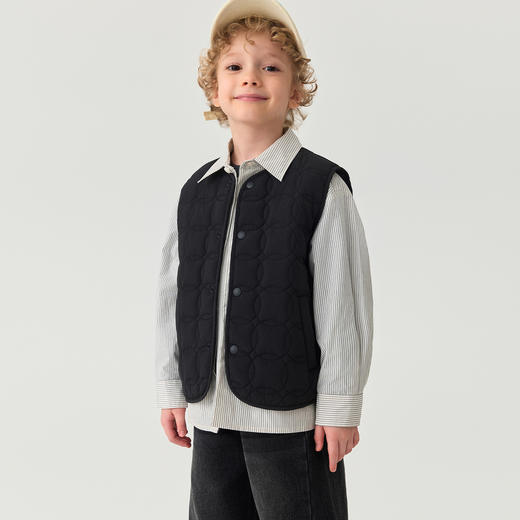 [校服神器]马克珍妮男女童无氟防泼水绗缝马甲宝宝秋冬新款551365 商品图1