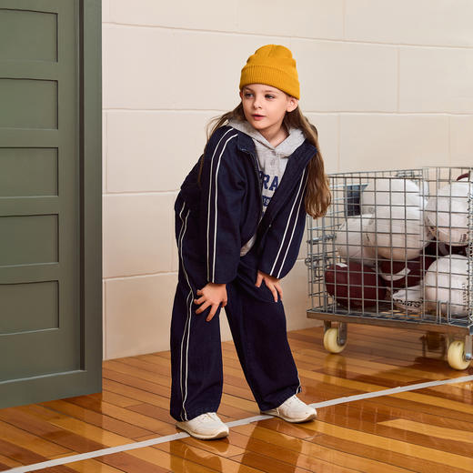 马克珍妮女童复古时髦牛仔套装2025年秋装新款551536 商品图2