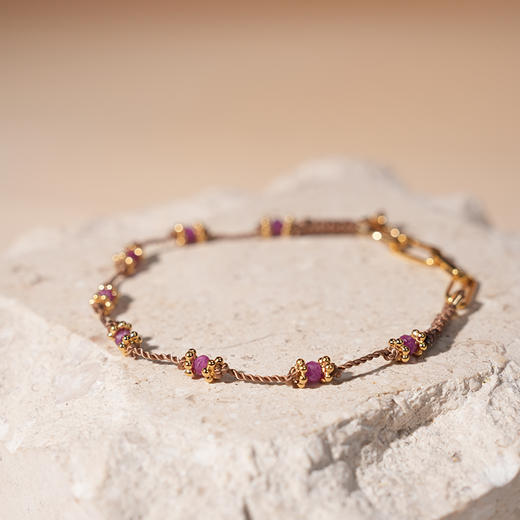 订购8周到｜Tityaravy-LOTUS-红宝石 手链［法国设计师］ 商品图1