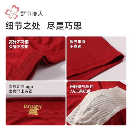 都市丽人内裤男士内裤40S人棉内裤氨纶头平角内裤男内裤FKHG06 商品图7