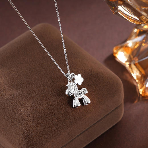 子佩集S925银【马上有钱】套链【YL-8016101】纯银时尚马上有钱花项链2507 商品图2