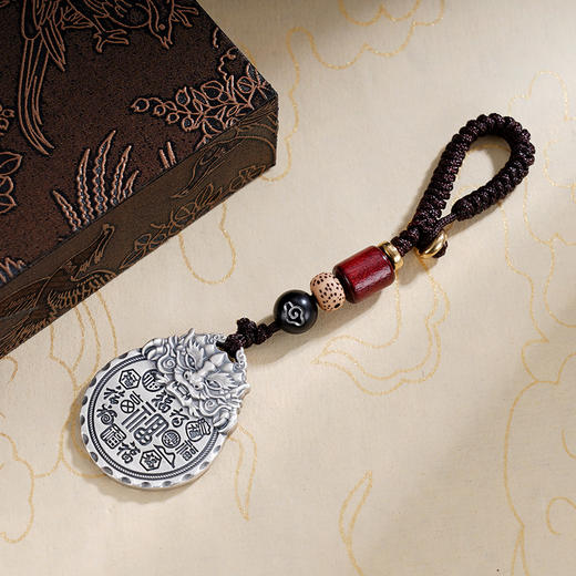 子佩集S999银【龙腾福跃】钥匙扣【HSYSK007】纯银小摆件吉言2507 商品图4