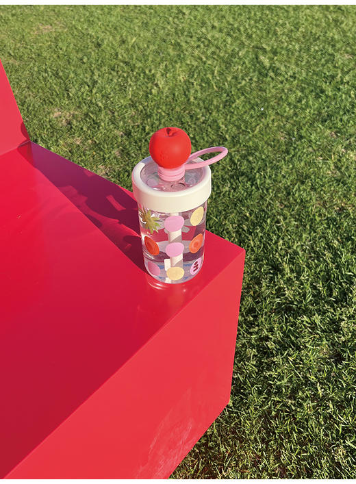 Tagi 想象苹果随行水杯 红苹果波点 想象苹果吸管杯咖啡便携杯子女大容量小众高颜值随行杯 商品图2