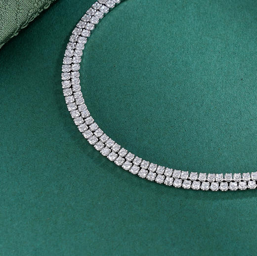 子佩集S925银【清辉静扬】手链【SL070533】纯银时尚双排锆石2507 商品图2