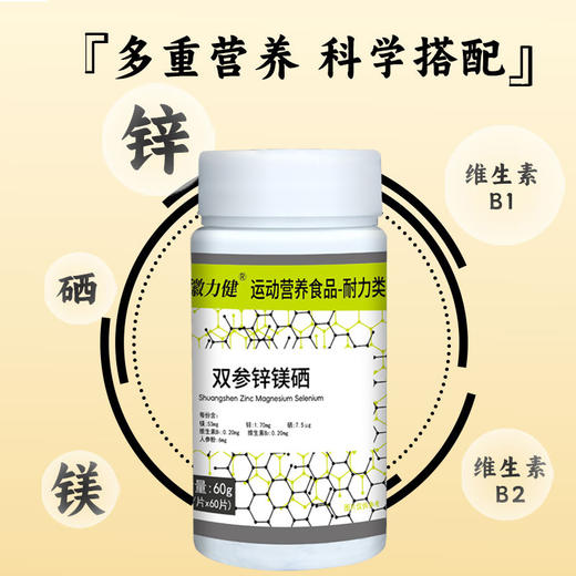 双参锌镁促睪  男士性功能 青少年 肌肉 健身 维生素运动 健身良品官方 商品图0