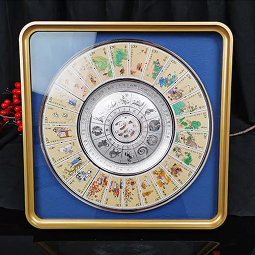 魅力好时节银摆件 内含二十四节气5克银 2022熊猫银币30克 24节气邮票 商品图2