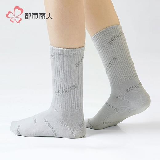 都市丽人袜子女士袜子高含棉女袜子女中筒袜LCHDF3 商品图1