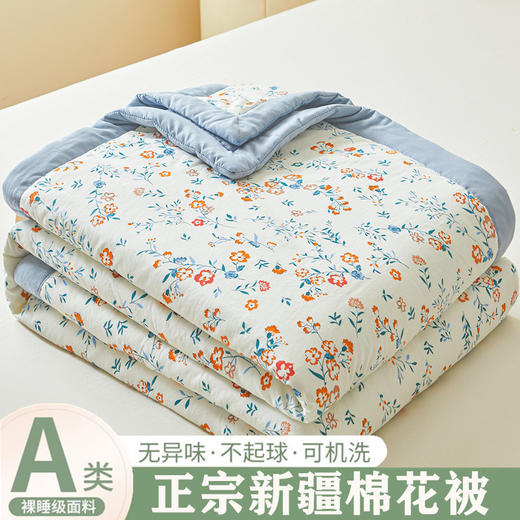   【裸睡级夏凉被🔥】a类母婴级新疆棉花夏凉被 双人可机洗水洗夏季空调被子  可以“啃咬”的新疆棉花空调被，机洗不结团，柔软无异味，陪你清凉一夏！ 商品图9
