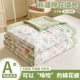   【裸睡级夏凉被🔥】a类母婴级新疆棉花夏凉被 双人可机洗水洗夏季空调被子  可以“啃咬”的新疆棉花空调被，机洗不结团，柔软无异味，陪你清凉一夏！