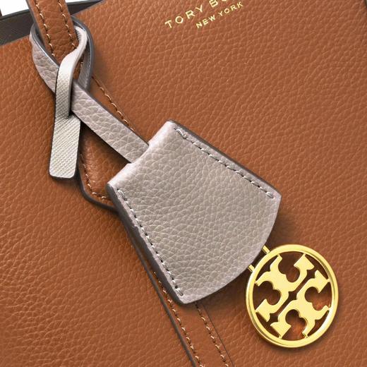 【新品超惠秒】托里·伯奇 Tory Burch 女士 Perry 小号棕色荔枝纹手提单肩包81928905 商品图7