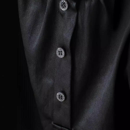 丁摩 真丝香云纱老料坎肩上衣女新款重磅高级感桑蚕丝气质无袖小衫5ZF-17171 商品图3