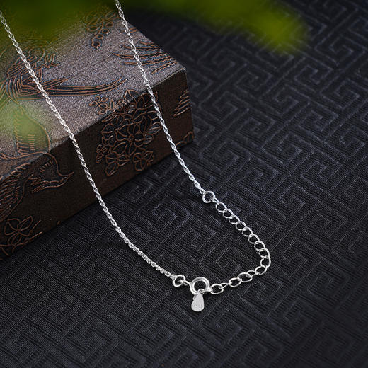 子佩集925银【杏福华年】套链【DZ06866】纯银古法银和田玉银杏项链2507 商品图7