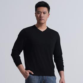 龙牙隐之云榕美丽诺羊毛V领毛衣