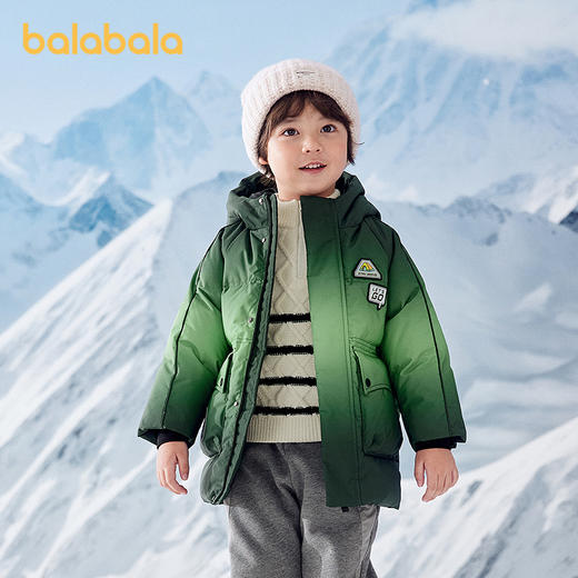 巴拉巴拉童装儿童羽绒服男童冬装加厚保暖外套连帽上衣小童户外潮 商品图2