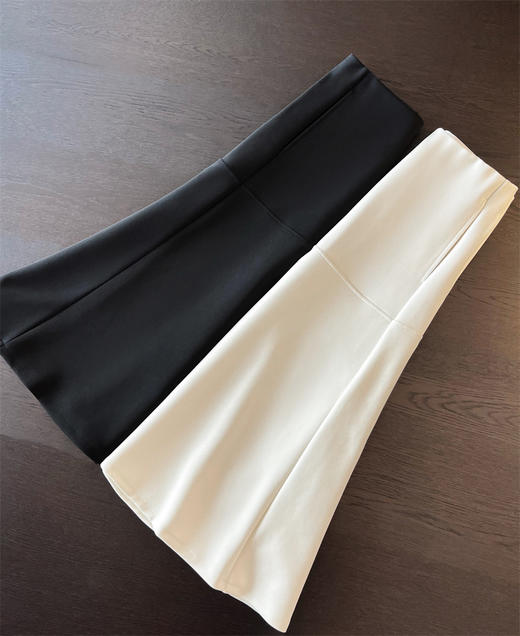 MAX同款高端法式赫本风莫代尔半裙高腰A字荷叶摆半裙 商品图8