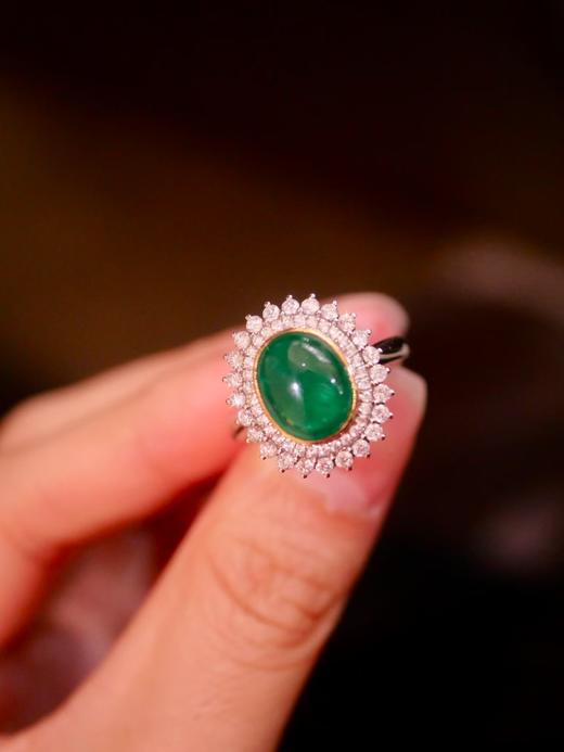 2.77ct素面祖母绿戒指 商品图7