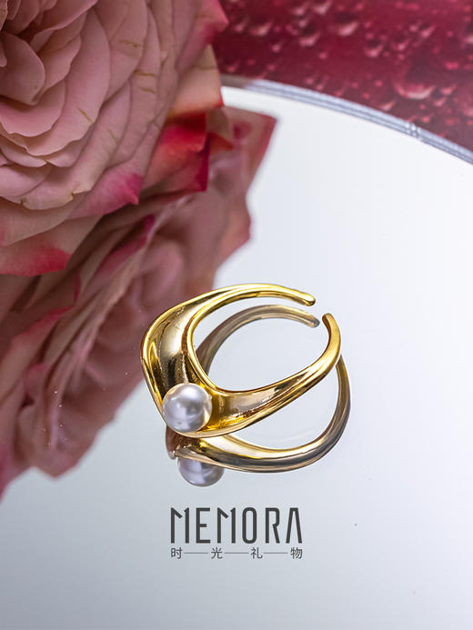 【任选3件599元】「例外」珍珠戒指 S925银戒指时尚ins风手饰MEMORA诗普琳YRE00401（线上专供） 商品图1