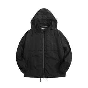 男款立领印花连帽夹克024