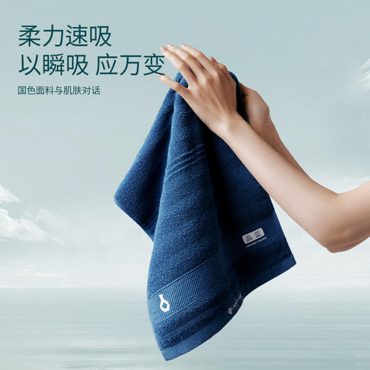 【国色雅韵】洁丽雅国色7A抑菌弦纹款纯棉毛巾组合家用吸水加厚舒适#甜博会 商品图3