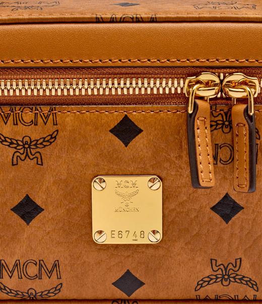 【超惠秒】MCM 女士限量logo印花盒形手提单肩包MWRAAVI01 商品图5