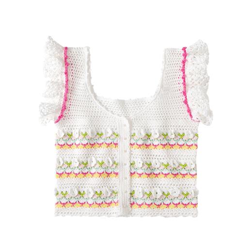 苏苏姐家花漾上衣手工diy编织钩针蕾丝线毛线团自制衣服材料包 商品图4