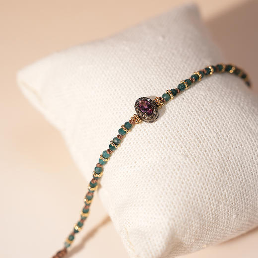 订购8周到｜Tityaravy-ALHYKA-绿色 红碧玺 吊坠 串珠 手链［法国设计师］ 商品图1