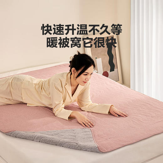 LOVO乐蜗XS  微电脑智能电热毯 暖绒绵绵 粉色 商品图1
