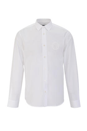 【超惠秒】Versace 范思哲 男士V 字徽章印花全棉衬衫 98930