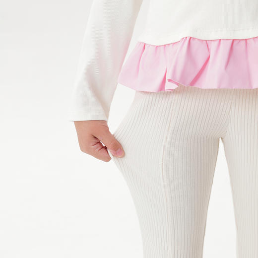 马克珍妮女童云朵软弹针织微喇裤 儿童裤子2025年秋装新款551507 商品图3