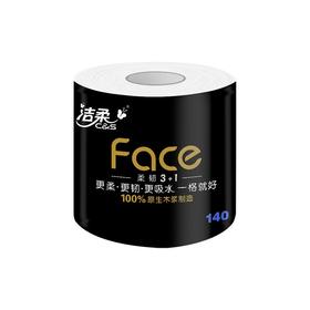 洁柔140g单卷黑Face无芯卷纸卫生纸