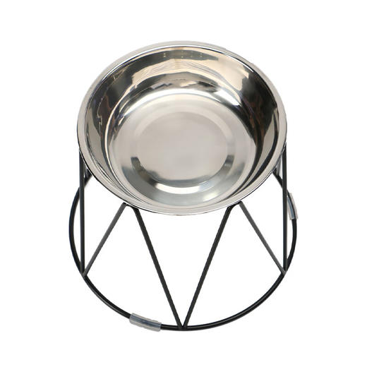 猫咪狗狗饭碗家用宠物吃食喝水盆铁线不锈钢碗 商品图7