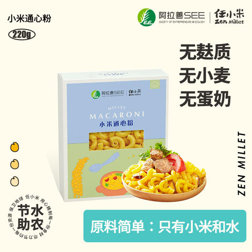 【任小米】小米螺旋面通心粉斜管通心粉2盒装小米面条无小麦无麸质营养速食家用 商品图1