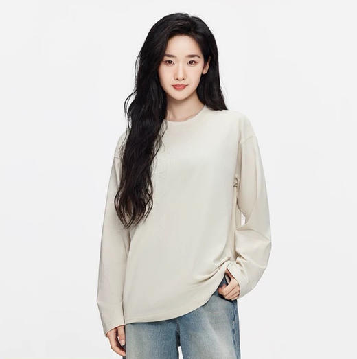 【89元/2件，单拍不发】高品质纯棉长袖T | 230g重磅纯棉，男女同款多色任选！ 商品图6