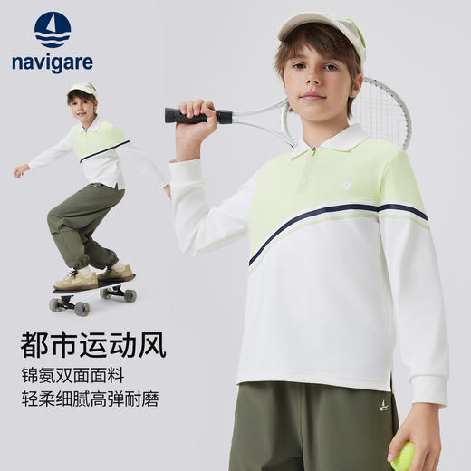 【纳维凯尔】【120-165】意大利小帆船男童春秋长袖POLO衫 商品图5
